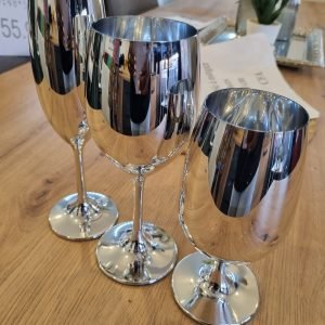 Verres de table argenté Sorayah par lot de 3 ( eau, vin et champagne)