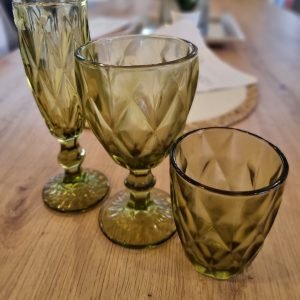 Verres de table Pepoussé couleur Vert treillis