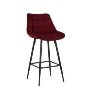 Chaises hautes ou Tabouret de bar couleur marron foncé couleur rouge bordeaux