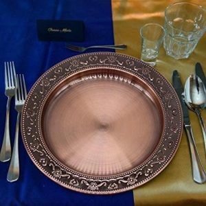 Assiettes de présentation Djen Or cuivré