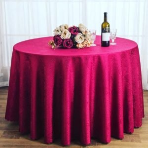 Nappes de table ronde de 10 personnes (320cm), Rouge brdeaux