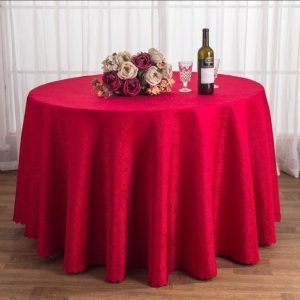 Nappes de table ronde de 10 personnes (320cm), Rouge d'origine