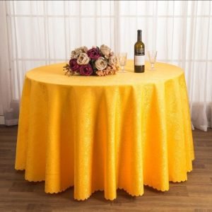 Nappes de table ronde de 10 personnes (320cm), Jaune Or