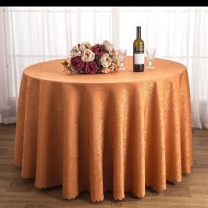 Nappes de table ronde de 10 personnes (320cm), Marron