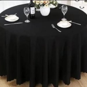 Nappes de table ronde de 10 personnes (320cm), Noir