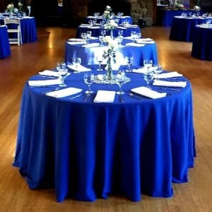 Nappes de table ronde de 10 personnes (320cm), bleu Roi